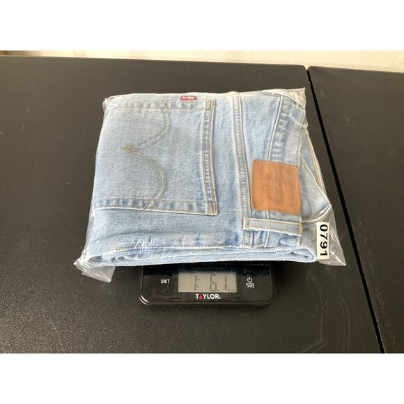 Levis Jeans Women 29 Wedgie Straight Blue Raw Hem Premium Denim - Picture 11 of 14